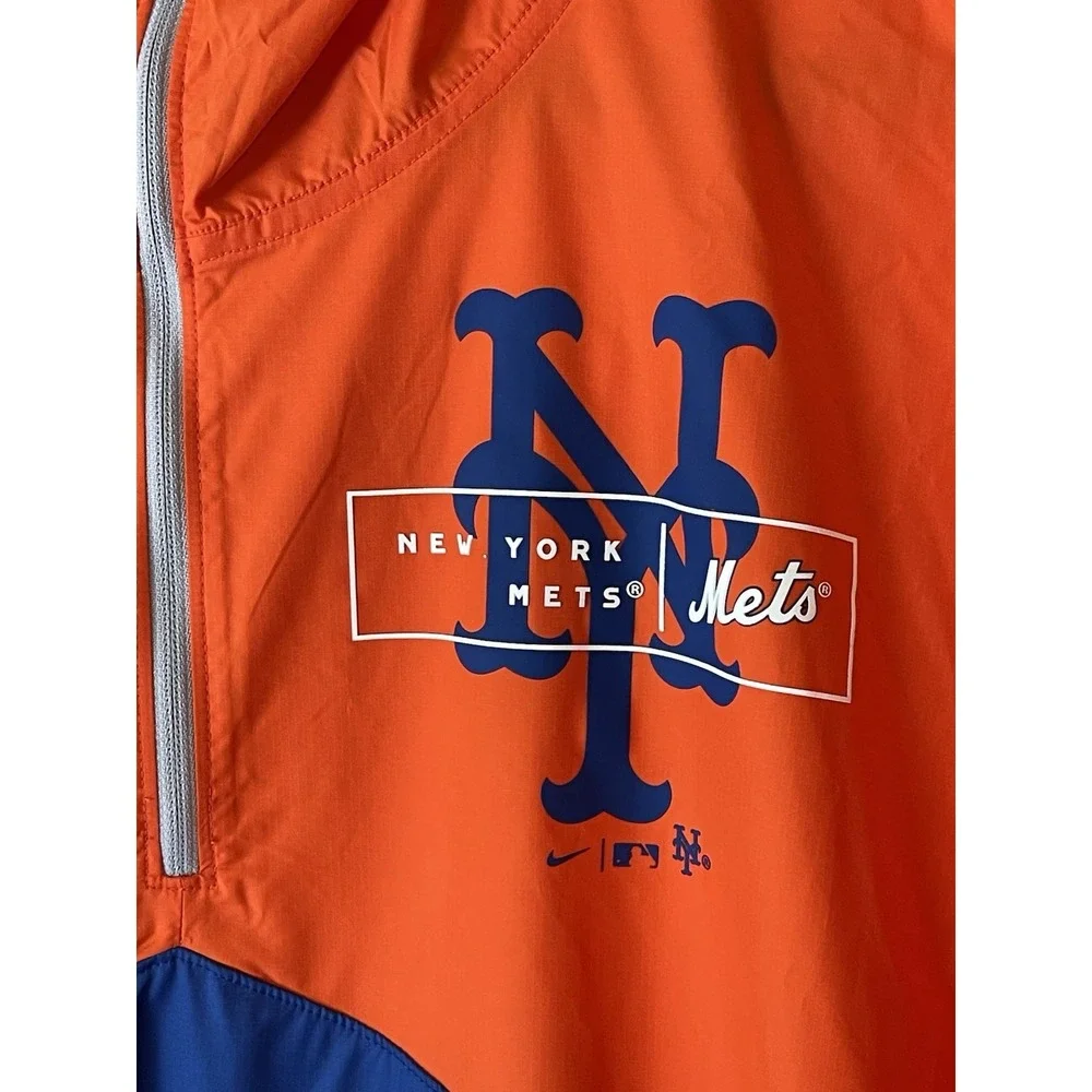 Men's 2XL NWT New York Mets Nike Overview‎ Half Zip Hooded Jacket